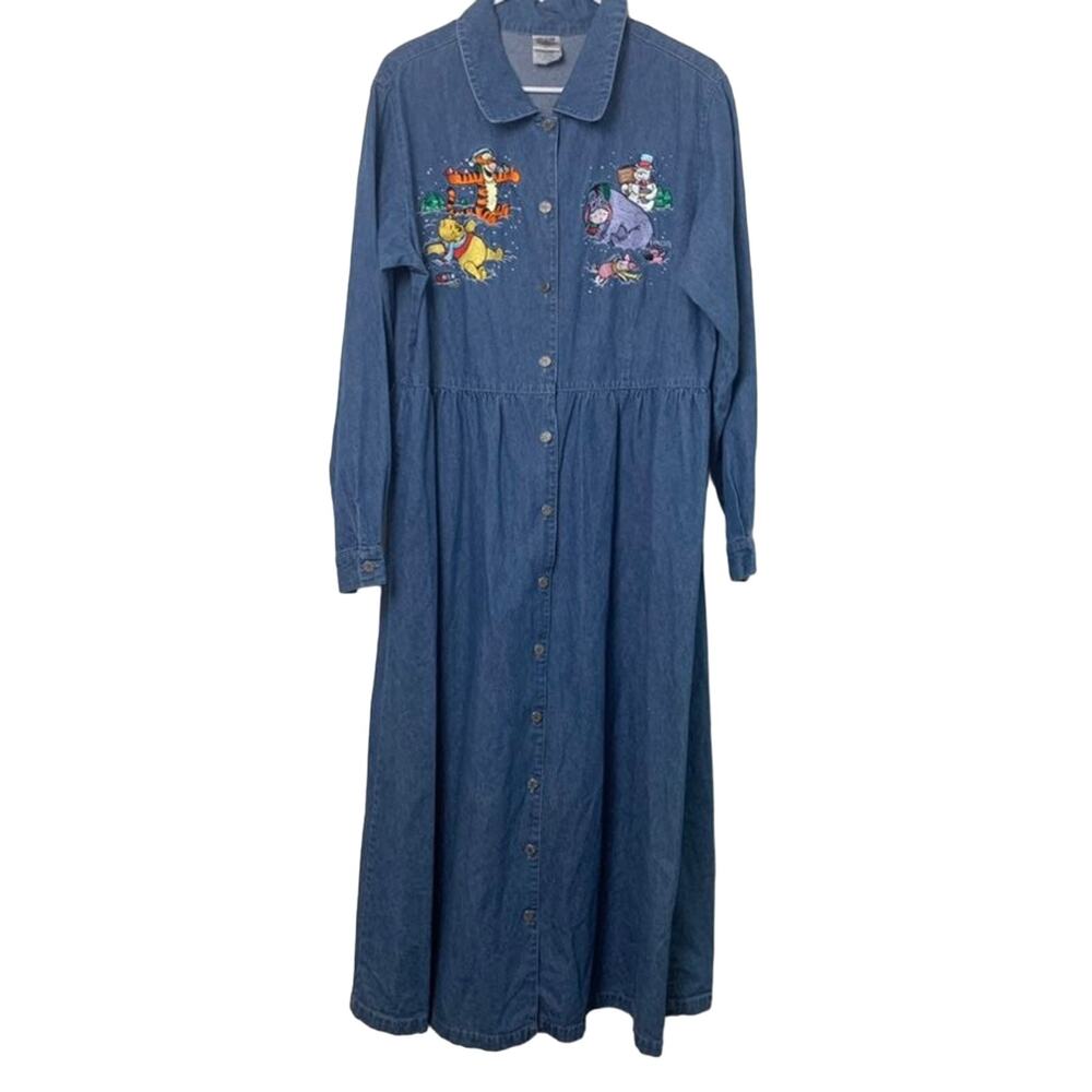 Disney Vintage Button Up Denim Dress